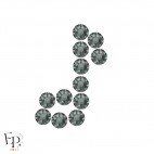 Strass Swarovski Black Diamond 5 mm – éclat anthracite translucide - motif Note de musique