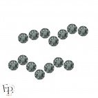Motif Oiseaux avec Strass Hotfix Swarovski Xirius 2078 SS20 (5 mm) coloris Black Diamond thermocollant