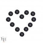Cristal thermocollant Swarovski Jet 5 mm – motif coeur