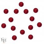 Motif Etoile 7 branches avec Strass Hotfix Swarovski Xirius 2078 SS20 (5 mm) coloris Rouge Siam clair thermocollant