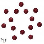 Motif Etoile 7 brarnches avec Strass Hotfix Swarovski Xirius 2078 SS20 (5 mm) coloris Rouge Siam thermocollant