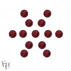 Motif Flocon avec Strass Hotfix Swarovski Xirius 2078 SS20 (5 mm) coloris Rouge Siam thermocollant