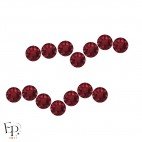 Motif Oiseaux avec Strass Hotfix Swarovski Xirius 2078 SS20 (5 mm) coloris Rouge Siam thermocollant