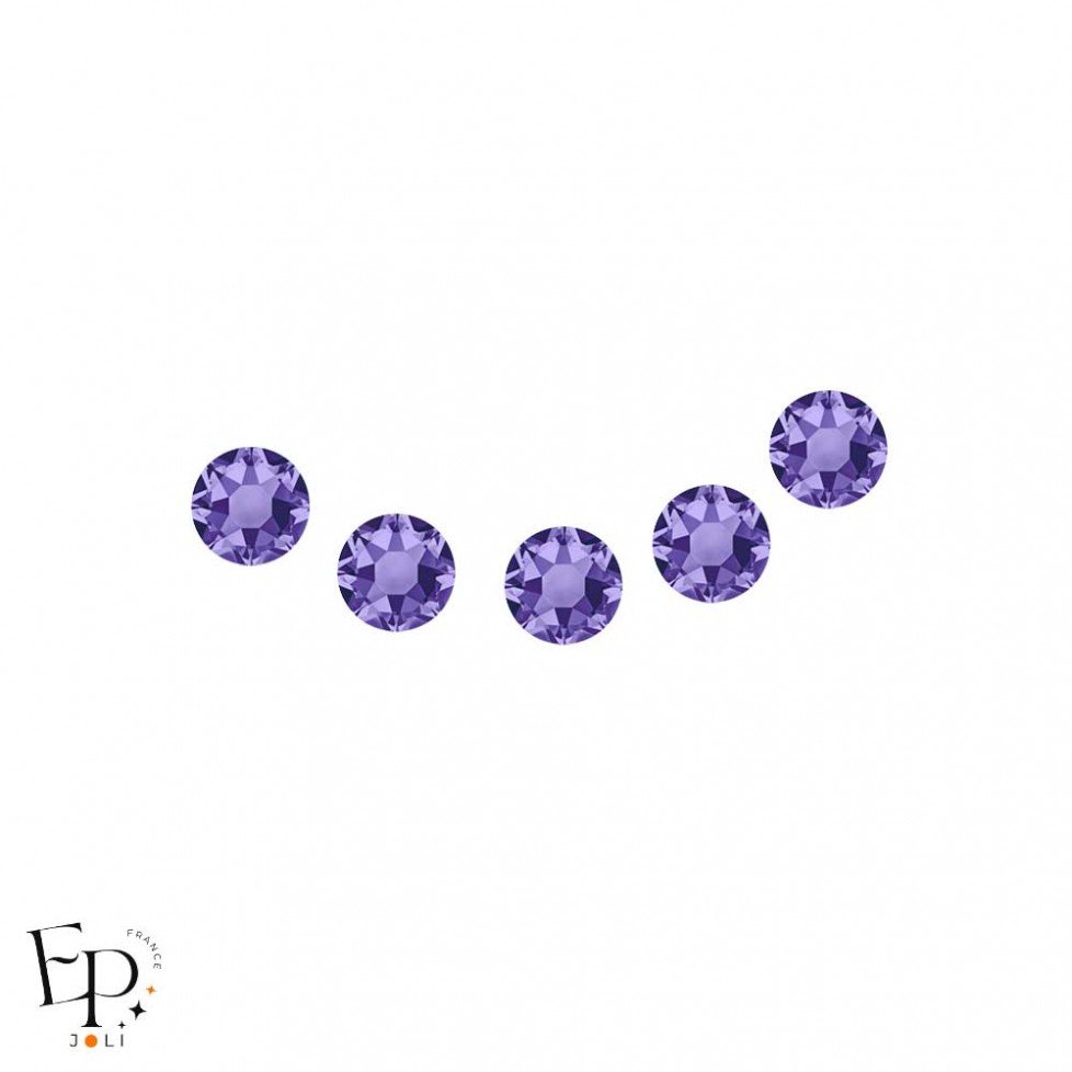 Motif Sourire avec Strass Hotfix Swarovski Xirius 2078 SS20 (5 mm) coloris Tanzanite thermocollant Motif Sourire avec Strass Hotfix Swarovski Xirius 2078 SS20 (5 mm) coloris Tanzanite thermocollant