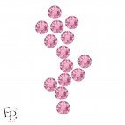 Strass thermocollant Swarovski Light Rose – nuance douce et féminine de rose clair - motif Fleur