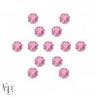 Motif Flocon avec Strass Hotfix Swarovski Xirius 2078 coloris Rose clair thermocollant