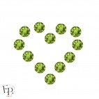 Motif Coeur avec Strass Hotfix Swarovski Xirius 2078 coloris Olivine thermocollant