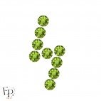 Motif Eclair avec Strass Hotfix Swarovski Xirius 2078 coloris Olivine thermocollant