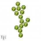 Motif Fleur avec Strass Hotfix Swarovski Xirius 2078 coloris Olivine thermocollant