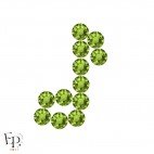 Motif Note de musique avec Strass Hotfix Swarovski Xirius 2078 coloris Olivine thermocollant