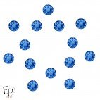 Motif Étoile 7 branches avec Strass Hotfix Swarovski Xirius 2078 coloris Saphir thermocollant