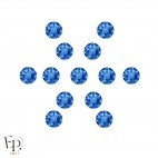 Motif Flocon avec Strass Hotfix Swarovski Xirius 2078 coloris Saphir thermocollant