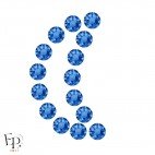 Motif Lune avec Strass Hotfix Swarovski Xirius 2078 coloris Saphir thermocollant