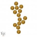 Motif Fleur avec Strass Hotfix Swarovski Xirius 2078 coloris Topaze thermocollant