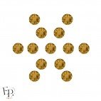 Motif Flocon avec Strass Hotfix Swarovski Xirius 2078 coloris Topaze thermocollant