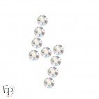 Motif Éclair avec Strass Hotfix Swarovski Xirius 2078 coloris Cristal Aurore Boréale thermocollant