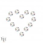 Strass thermocollant Swarovski Crystal AB – finition Aurora Borealis lumineuse - motif Coeur