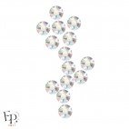 Strass thermocollant Swarovski Crystal AB – finition Aurora Borealis lumineuse - motif fleur