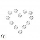 Strass thermocollant Swarovski clair – cristal incolore scintillant et élégant - motif coeur