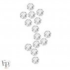 Motif Fleur avec Strass Hotfix Swarovski Xirius 2078 coloris Cristal thermocollant