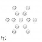 Motif Flocon avec Strass Hotfix Swarovski Xirius 2078 coloris Cristal thermocollant