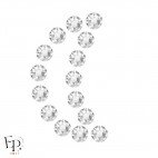 Motif Lune avec Strass Hotfix Swarovski Xirius 2078 coloris Cristal thermocollant