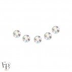 Motif Sourire avec Strass Hotfix Swarovski Xirius 2078 coloris Cristal Aurore Boréale thermocollant