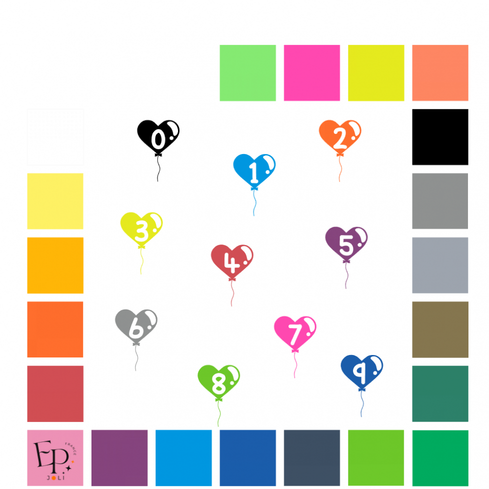 Chiffres à floquer Ballon gonflable Coeur Anniversaire (Police Happy Birthday) - Uni mat thermocollant Chiffres à floquer Ballon gonflable Coeur Anniversaire (Police Happy Birthday) - Uni mat thermocollant