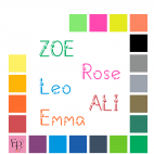 Prénoms, en lettres majuscules et minuscules à floquer style Patte de chat (police Meows) - Uni mat thermocollant