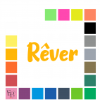 Rêver, en lettres majuscule et minuscules à floquer style Amitié (police Heilig Clean) - Uni mat thermocollant