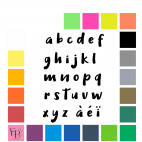 Lettres minuscules à floquer style Amitié (police Heilig Clean) - Uni mat thermocollant
