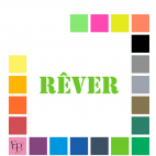 Rêver, en lettres majuscules à floquer style Pochoir (police Stencil) - Uni mat thermocollant