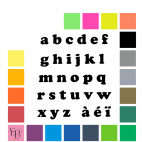 Lettres minuscules à floquer style Tonneau (police Cooper Black) - Uni mat thermocollant