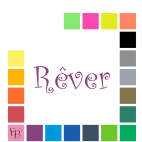 Rêver, en lettres majuscule et minuscules à floquer style Bouclette (police Curlz) - Uni mat thermocollant