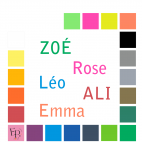 Prénoms en lettres majuscules et minuscules à floquer style Annuaire (police Bell Gothic) - Uni mat thermocollant