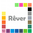 Rêver, en lettres majuscule et minuscules à floquer style Art Déco (police Berlin sans fb demi) - Uni mat thermocollant