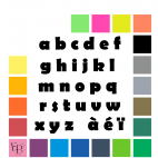 Lettres minuscules à floquer style Art Déco (police Berlin sans fb demi) - Uni mat thermocollant