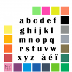Lettres minuscules à floquer style Force (police Britannic Bold) - Uni mat thermocollant