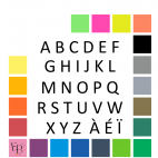 Lettres majuscules à floquer style Pure (police Calibri) - Uni mat thermocollant