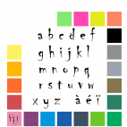 Lettres minuscules à floquer style Angoisse (police Chiller) - Uni mat thermocollant