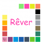 Rêver, en lettres majuscule et minuscules à floquer style Enfance (police Comic Sans MS) - Uni mat thermocollant