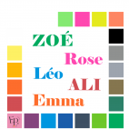 Prénoms en lettres majuscules et minuscules à floquer style Eléphant (police Elephant) - Uni mat thermocollant