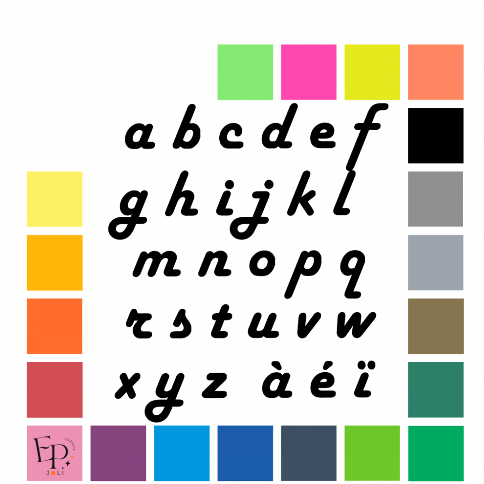 Lettres minuscules à floquer style Vent (police Harlow Solid Italic) - Uni mat thermocollant Lettres minuscules à floquer style Vent (police Harlow Solid Italic) - Uni mat thermocollant