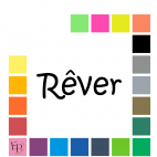 Rêver, en lettres majuscule et minuscules à floquer style Jeunesse (police Kristen ITC) - Uni mat thermocollant