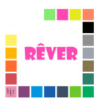 Rêver, en lettres majuscules à floquer style Jeu (police Showcard gothic) - Uni mat thermocollant