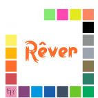 Rêver, en lettres à floquer style Fatigue (police Rallowend) - Uni mat thermocollant