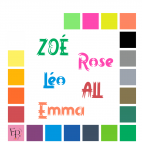 Prénoms en lettres majuscules et minuscules à floquer style Fatigue (police Rallowend) - Uni mat thermocollant