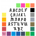 Lettres majuscules à floquer style Cupidon (police Angelina) - Uni mat thermocollant