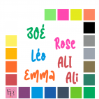 Prénoms en lettres majuscules et minuscules à floquer style Maman (police Mama Papa) - Uni mat thermocollant