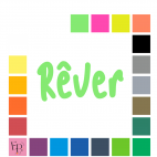 Rêver, en lettres à floquer style Maman (police Mama Papa) - Uni mat thermocollant